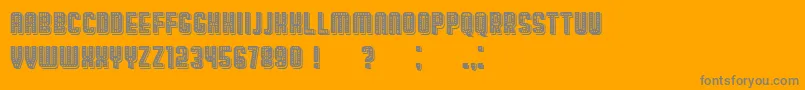 BroadwayShadow Font – Gray Fonts on Orange Background