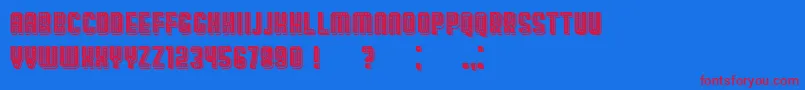 BroadwayShadow Font – Red Fonts on Blue Background