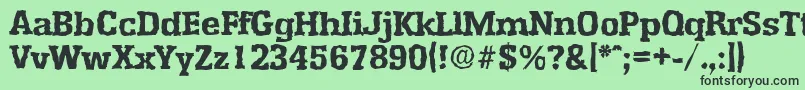EnschederandomXboldRegular Font – Black Fonts on Green Background