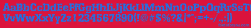 fuente EnschederandomXboldRegular – Fuentes Azules Sobre Fondo Rojo