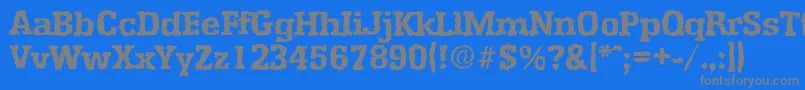 EnschederandomXboldRegular Font – Gray Fonts on Blue Background