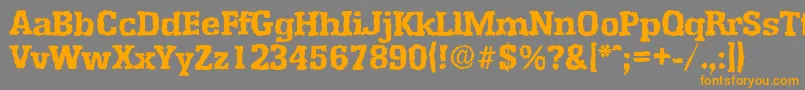 EnschederandomXboldRegular Font – Orange Fonts on Gray Background