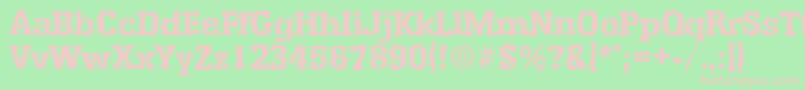 Шрифт EnschederandomXboldRegular – розовые шрифты на зелёном фоне