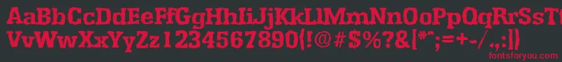 EnschederandomXboldRegular Font – Red Fonts on Black Background