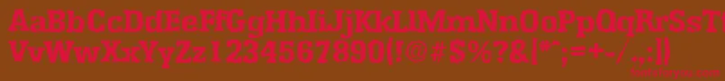 EnschederandomXboldRegular Font – Red Fonts on Brown Background