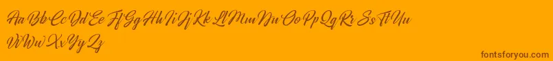 Broda   Dafont Font – Brown Fonts on Orange Background
