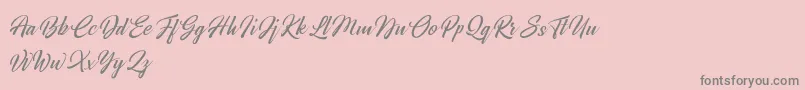 Broda   Dafont-Schriftart – Graue Schriften auf rosa Hintergrund