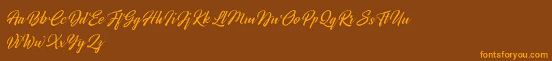 Broda   Dafont Font – Orange Fonts on Brown Background