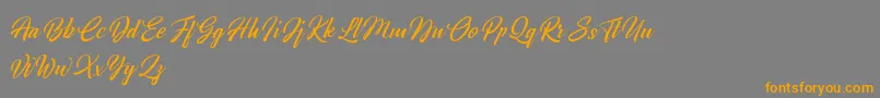 Broda   Dafont Font – Orange Fonts on Gray Background