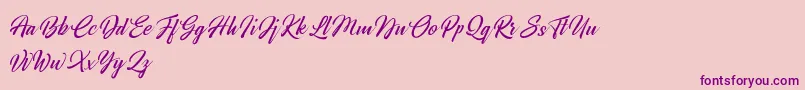 Broda   Dafont-Schriftart – Violette Schriften auf rosa Hintergrund