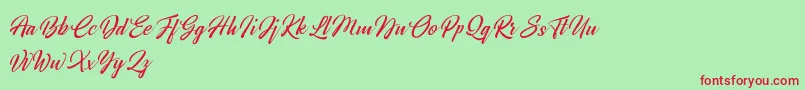 Broda   Dafont Font – Red Fonts on Green Background