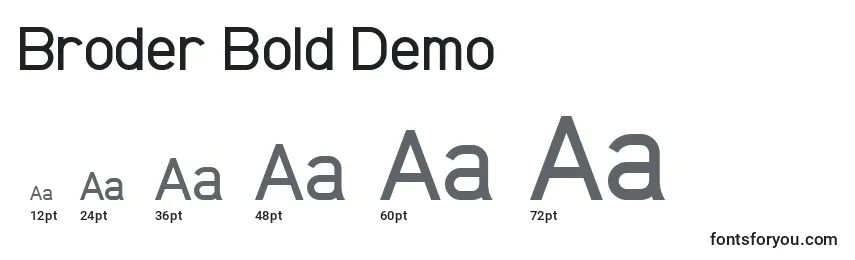 Tamaños de fuente Broder Bold Demo