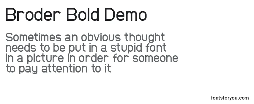 Шрифт Broder Bold Demo
