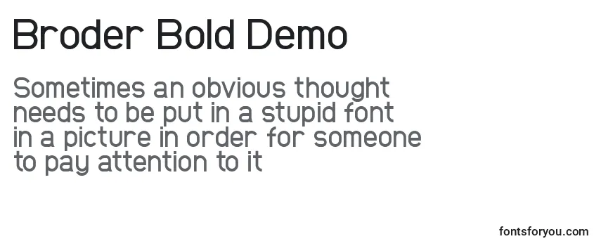 Broder Bold Demo Font