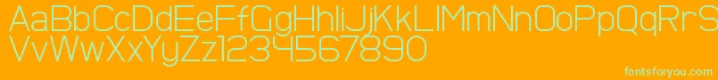 Broder Light Demo Font – Green Fonts on Orange Background