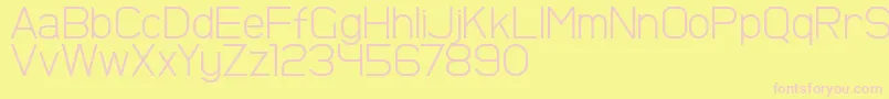 Broder Light Demo Font – Pink Fonts on Yellow Background