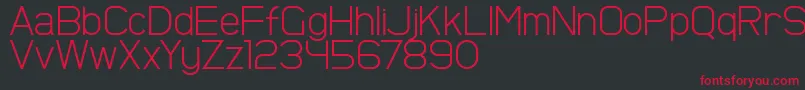 Broder Light Demo Font – Red Fonts on Black Background