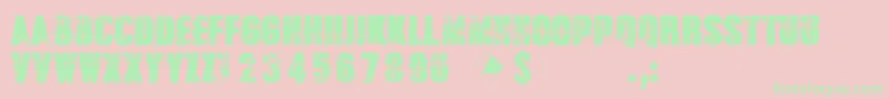 Broken Detroit   PERSONAL USE ONLY Font – Green Fonts on Pink Background