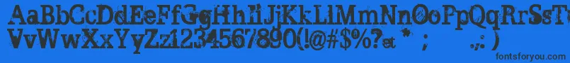 BROKEN GHOST Font – Black Fonts on Blue Background