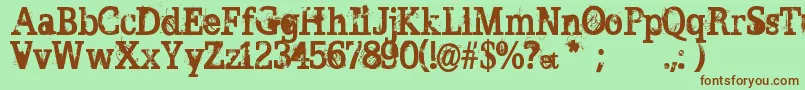 BROKEN GHOST Font – Brown Fonts on Green Background