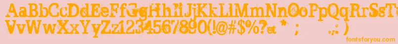 BROKEN GHOST Font – Orange Fonts on Pink Background