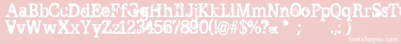 BROKEN GHOST Font – White Fonts on Pink Background