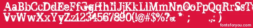 BROKEN GHOST Font – White Fonts on Red Background