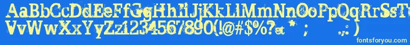 BROKEN GHOST Font – Yellow Fonts on Blue Background