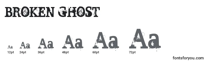 BROKEN GHOST Font Sizes