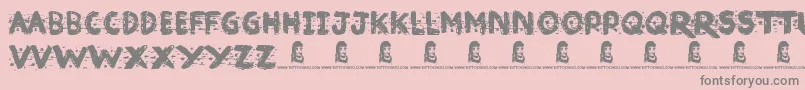 Police Broken Ink – polices grises sur fond rose