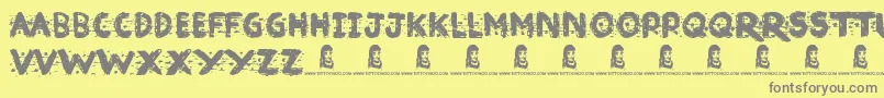 fuente Broken Ink – Fuentes Grises Sobre Fondo Amarillo