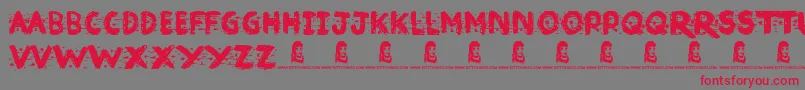 Police Broken Ink – polices rouges sur fond gris