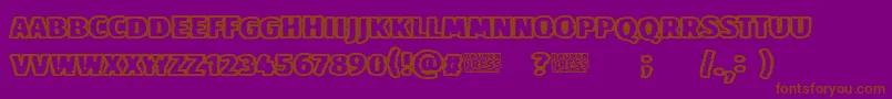 Broken Press Font – Brown Fonts on Purple Background