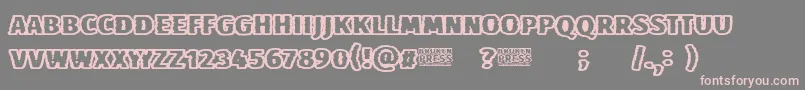 Broken Press Font – Pink Fonts on Gray Background