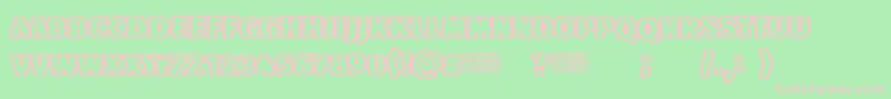 Broken Press Font – Pink Fonts on Green Background