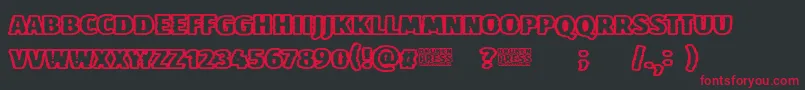 Broken Press Font – Red Fonts on Black Background