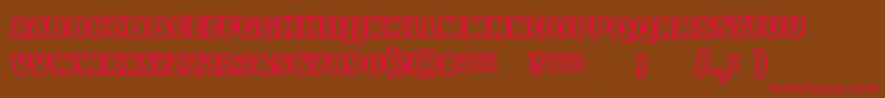 Broken Press Font – Red Fonts on Brown Background