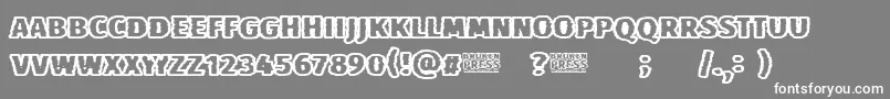 Broken Press Font – White Fonts on Gray Background