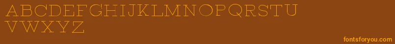 BROKEN thin demo Font – Orange Fonts on Brown Background