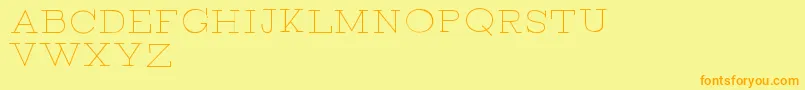 BROKEN thin demo Font – Orange Fonts on Yellow Background