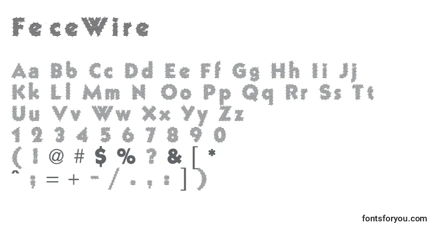 Шрифт FenceWire – алфавит, цифры, специальные символы