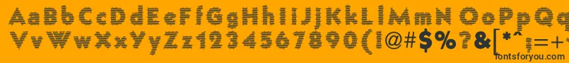 FenceWire Font – Black Fonts on Orange Background