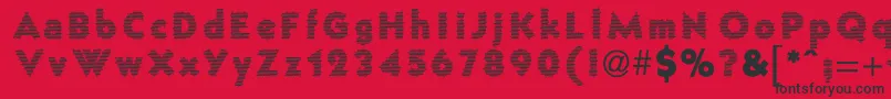 FenceWire Font – Black Fonts on Red Background