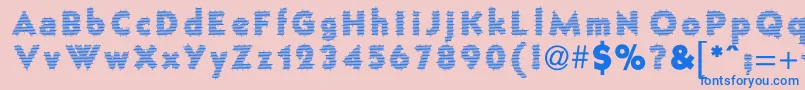 FenceWire Font – Blue Fonts on Pink Background