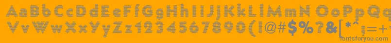 FenceWire Font – Gray Fonts on Orange Background