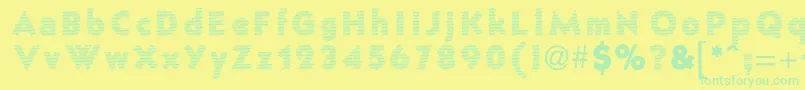 FenceWire Font – Green Fonts on Yellow Background