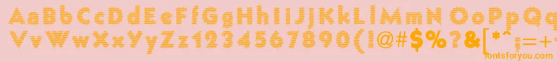 FenceWire Font – Orange Fonts on Pink Background