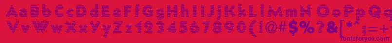 FenceWire Font – Purple Fonts on Red Background