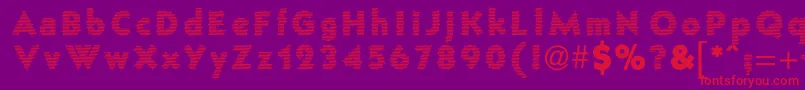 FenceWire Font – Red Fonts on Purple Background