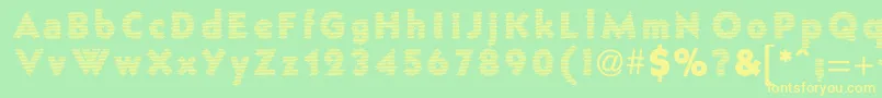 FenceWire Font – Yellow Fonts on Green Background